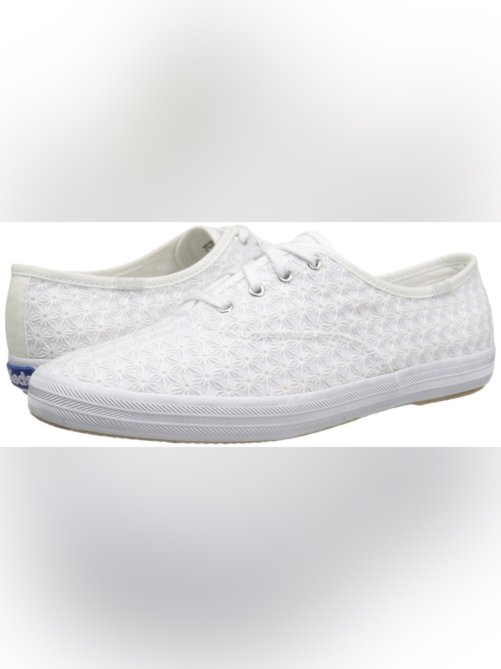 Keds Women's Champion Mini Daisy Fashion Sneaker White NWOB Size 7.5M